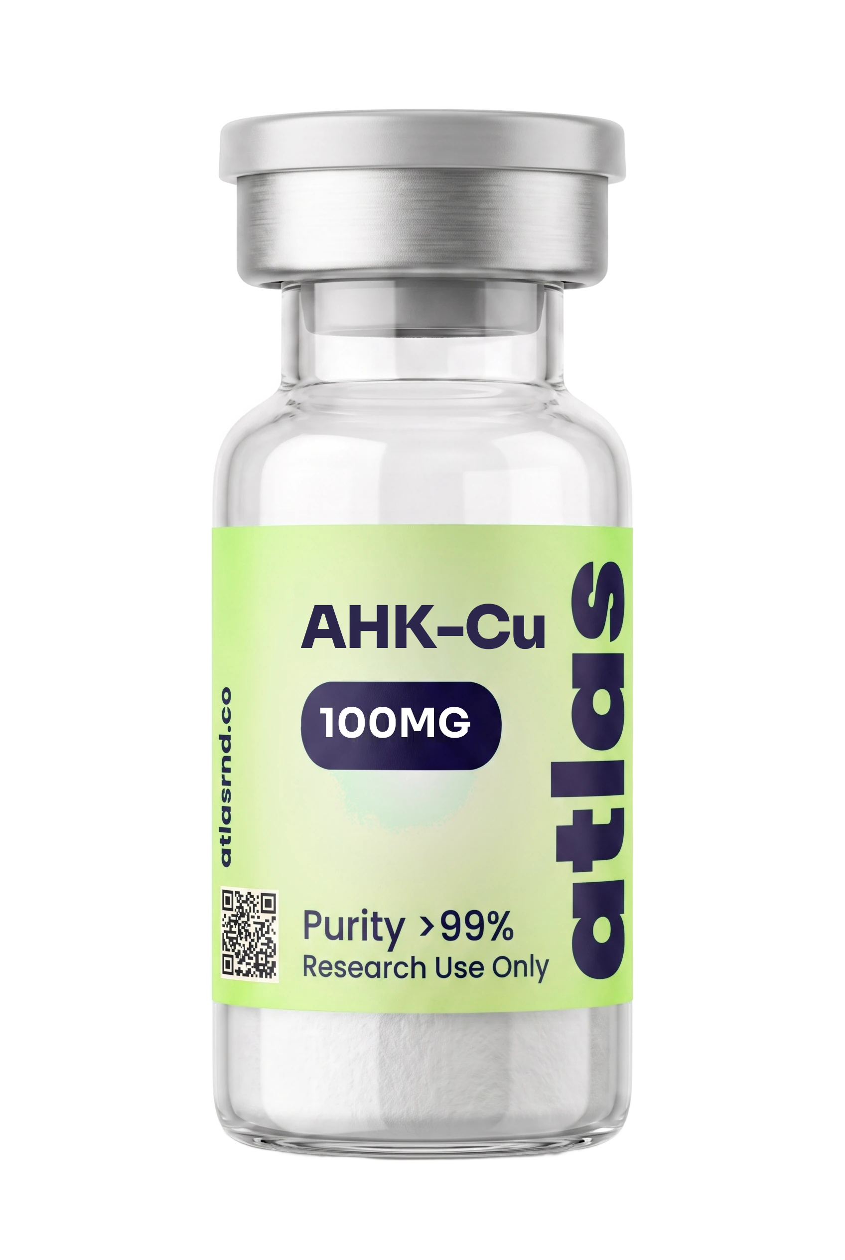 AHK-Cu research vial, studio product photo