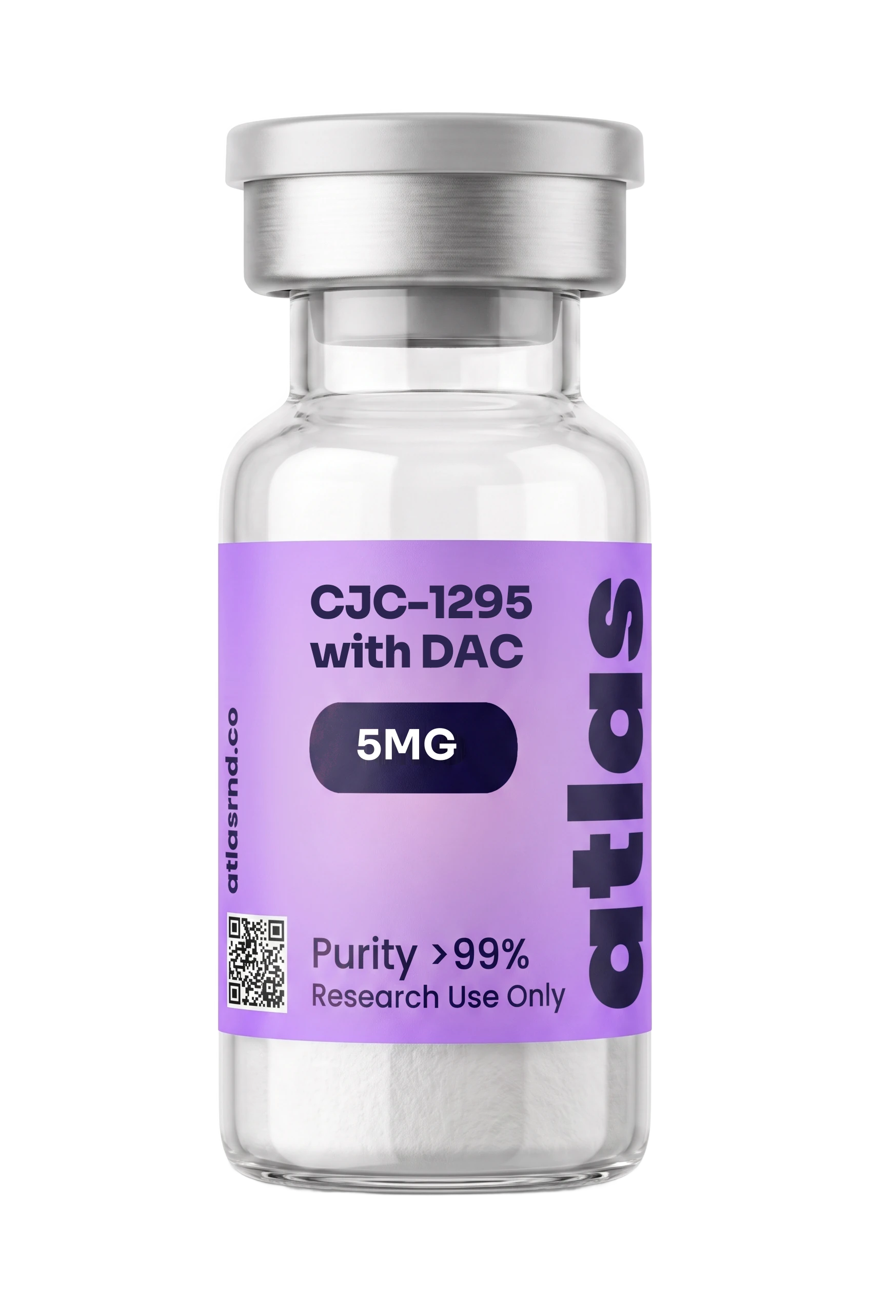 CJC-1295 (with DAC) research vial, studio product photo