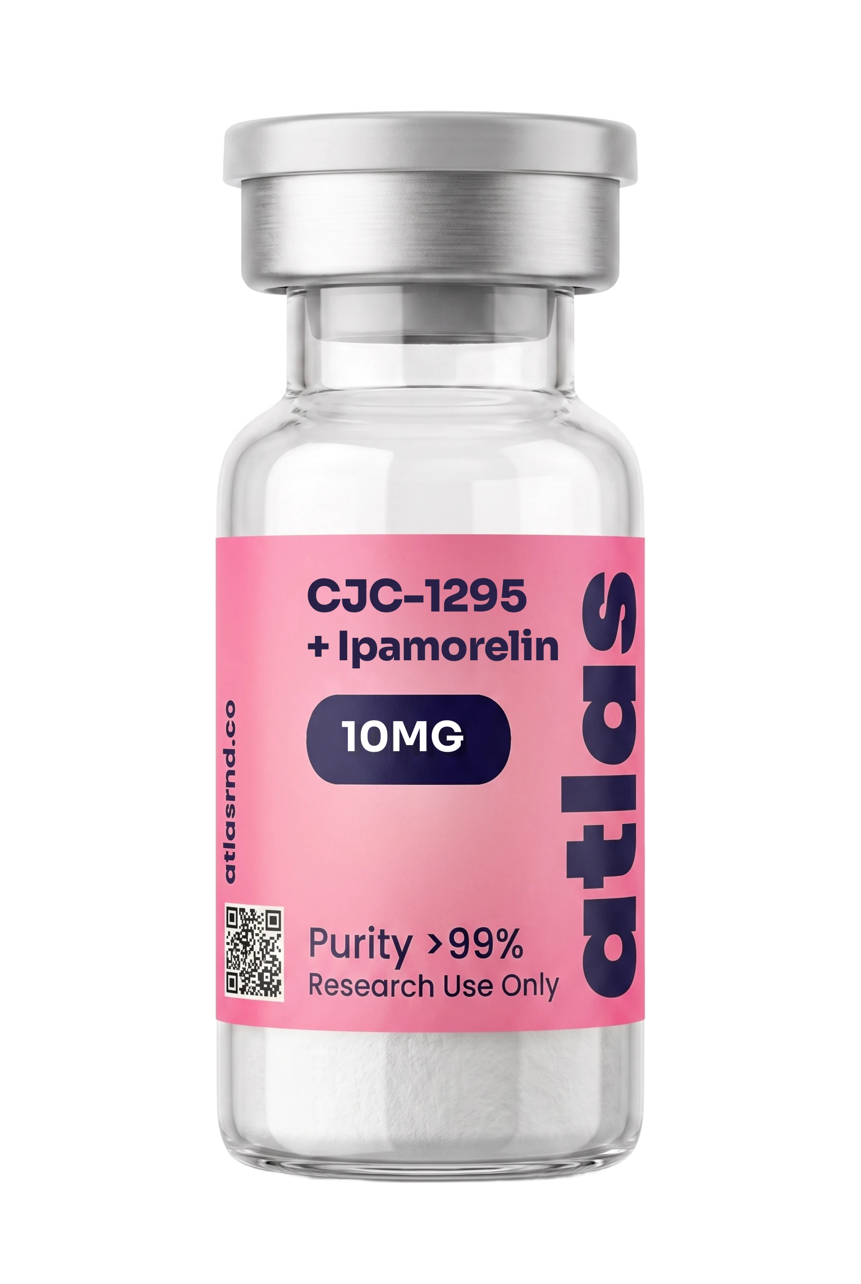 CJC-1295 + Ipamorelin research vial, studio product photo