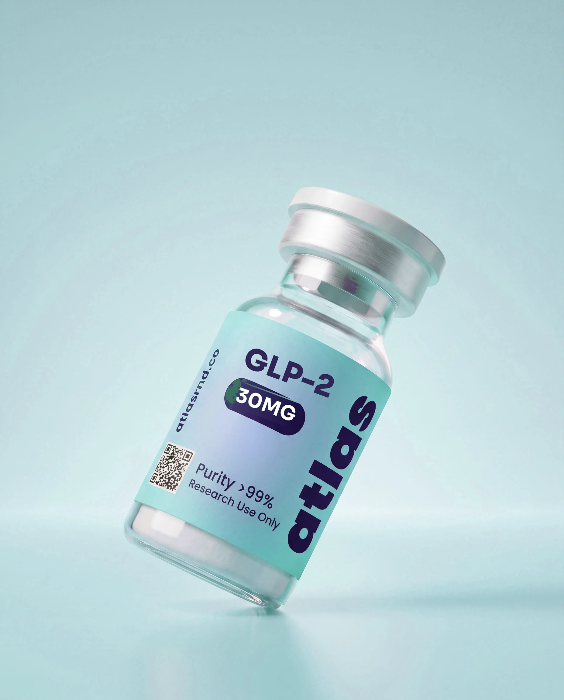 Tirzepatide (GLP-2) research vial, studio product photo