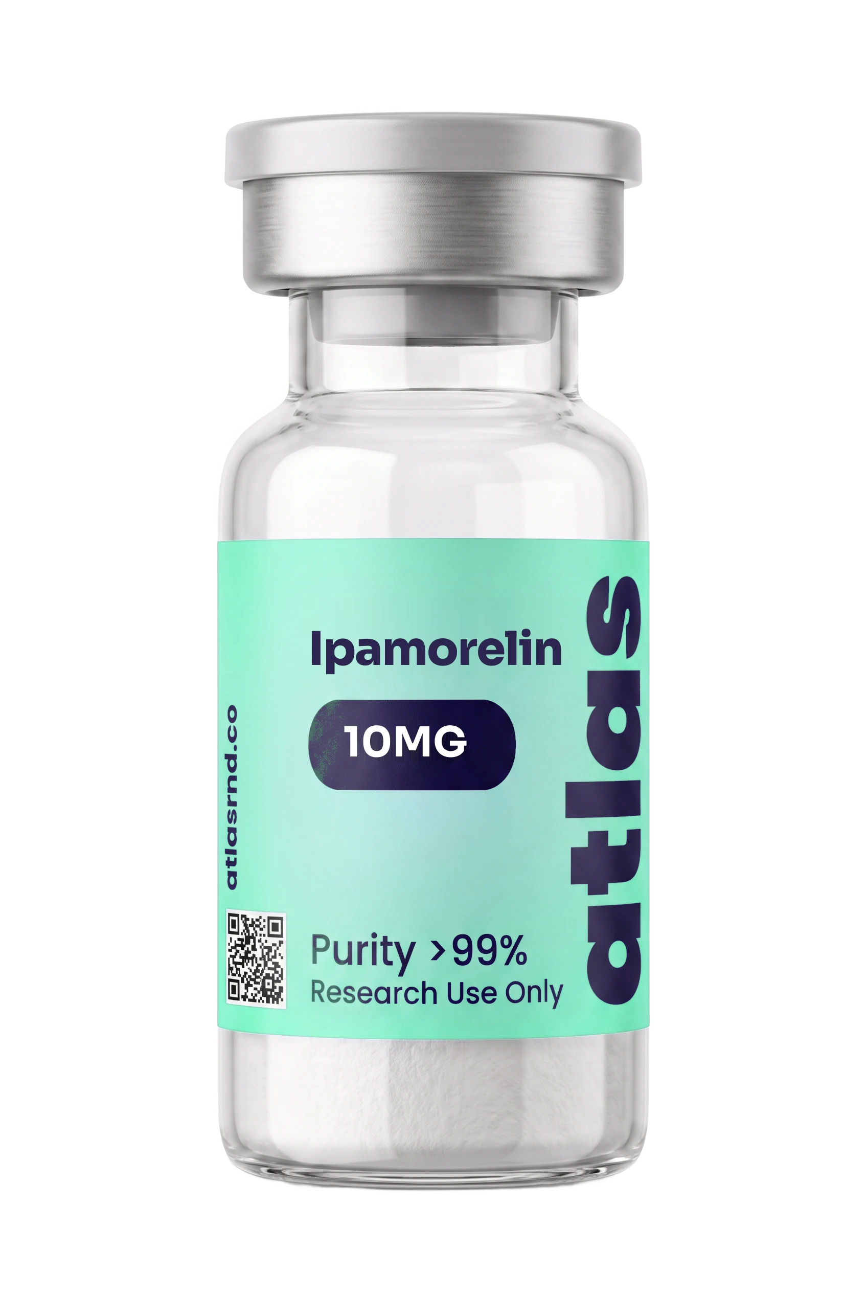 Ipamorelin research vial, studio product photo
