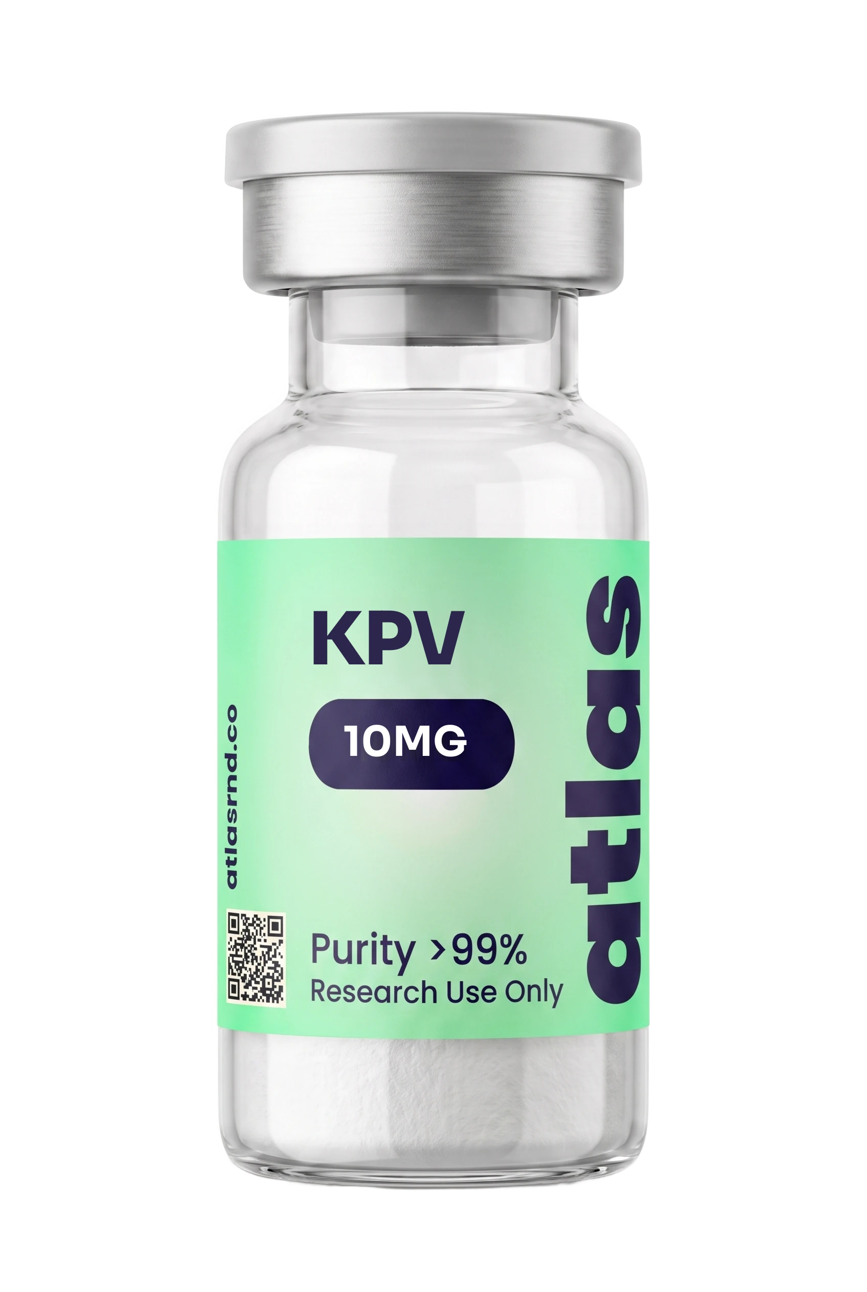 KPV research vial, studio product photo