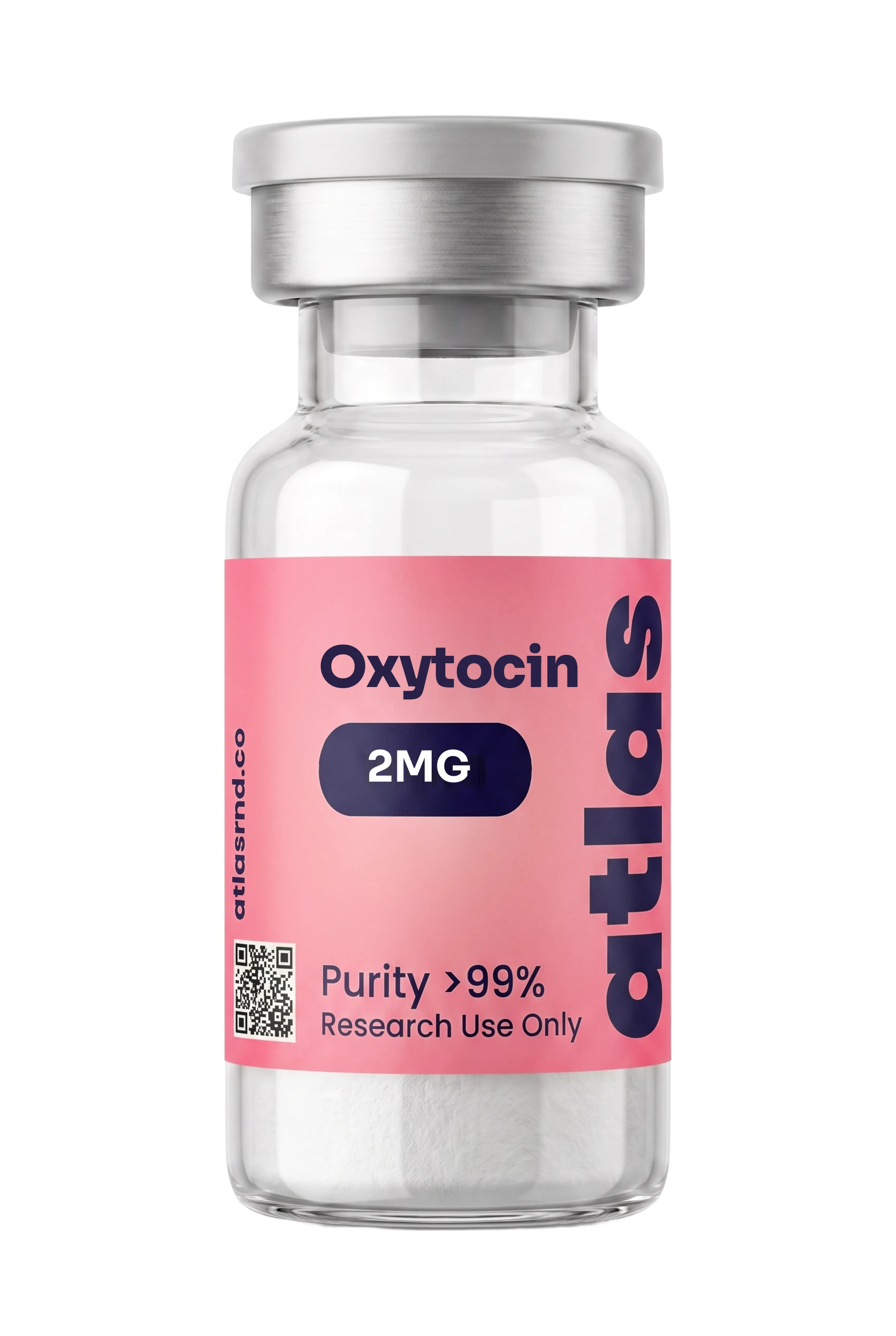 Oxytocin research vial, studio product photo