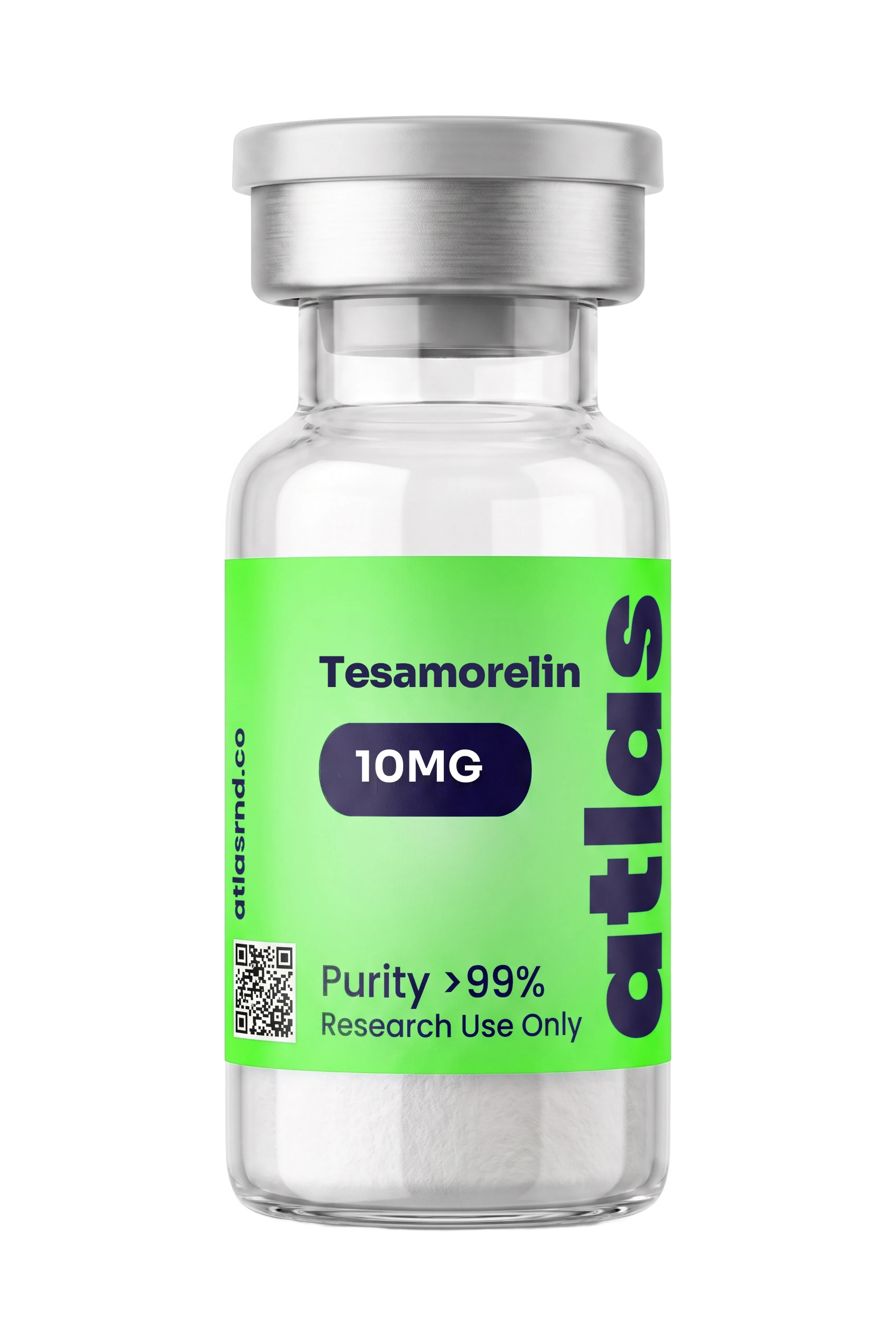 Tesamorelin research vial, studio product photo